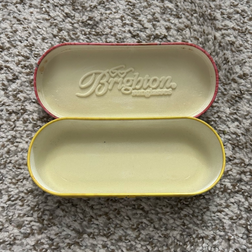 Brighton Eyeglass Case Suede Interior Metal Exterior